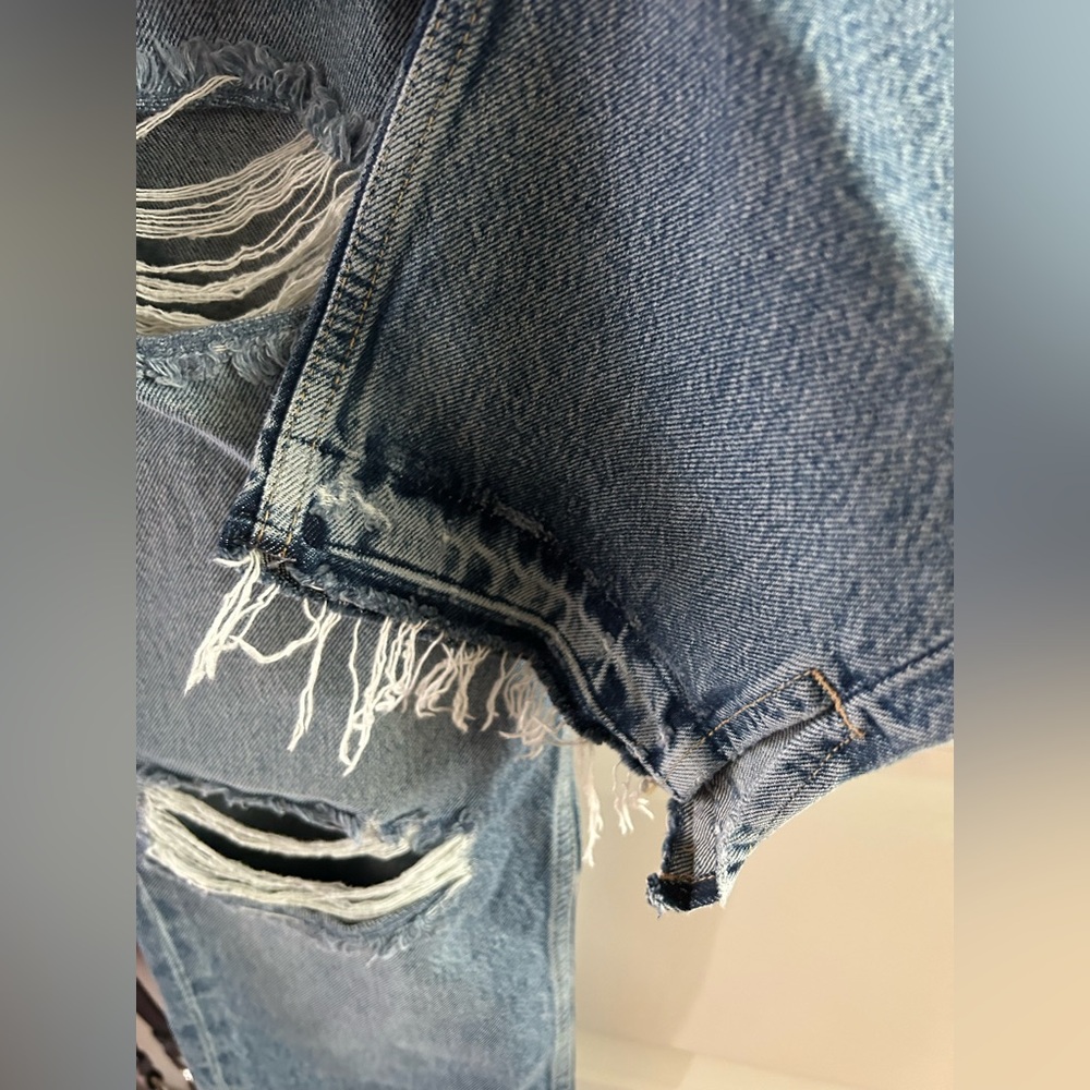 FREE PEOPLE Yosemite B High Rise Distressed Ripped Jeans 25 NWOT - Picture 7 of 11